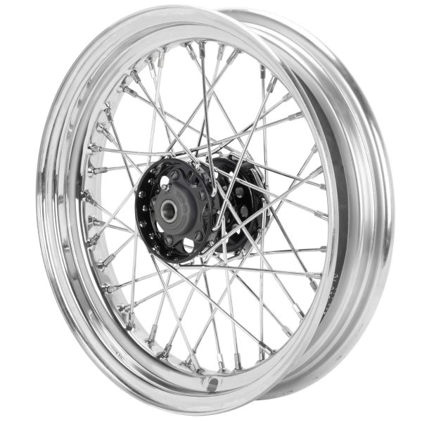 16 x 3 Front Rear Black Star Hub Wheel 1941-1966 Harley-Davidson FL 1937-1948 UL 1936-1940 EL Hot on Sale - Image 4