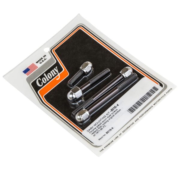 #8016-4 Chrome Plated Acorn Dash Mounting 1977-1985 Harley-Davidson FX - Chrome Plated Online