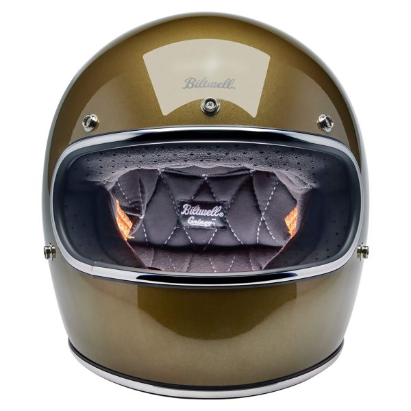 Gringo DOT ECE R22.06 Approved Full Face Helmet - Ugly Gold Metallic Hot on Sale - Image 2