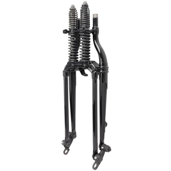 Classic Inline Springer Front Fork - Black Black Springs - Stock Length For Cheap