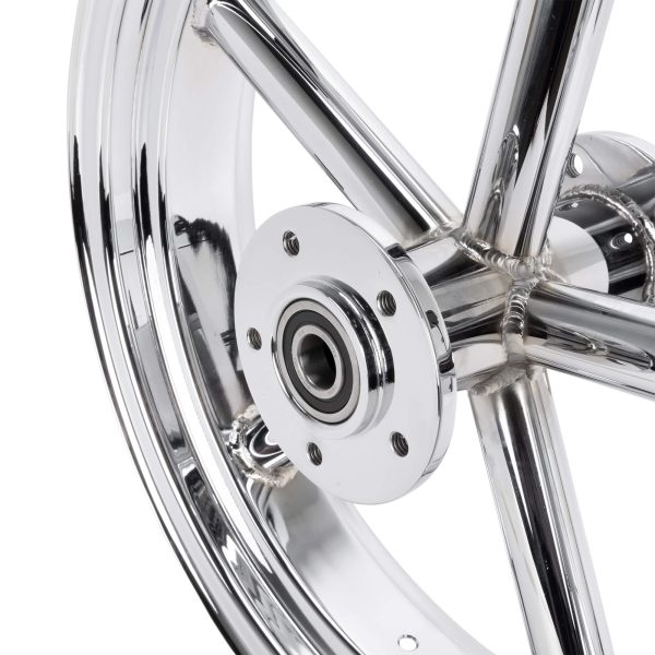 Round Spoke Invader 16 x 3.5 Dual Flange Rear Wheel - Chrome Supply - Image 4